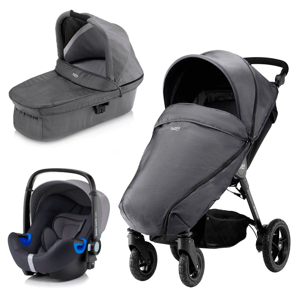Britax B-Motion 4 + Baby Safe i-Size - Чёрный деним (Black Denim)