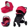 Britax B-Motion 4 Plus + Baby Safe i-Size - Винный (Wine Red / Olive Denim)