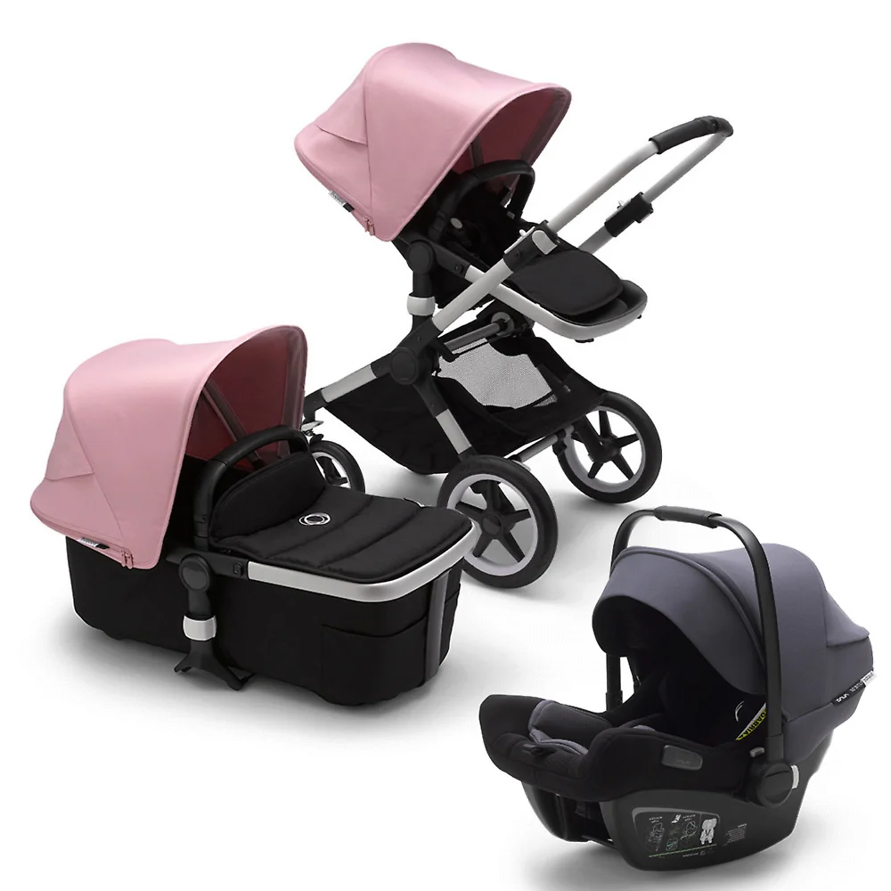 Bugaboo Fox 2 ALU - Чёрный / Розовый (Black / Soft Pink)