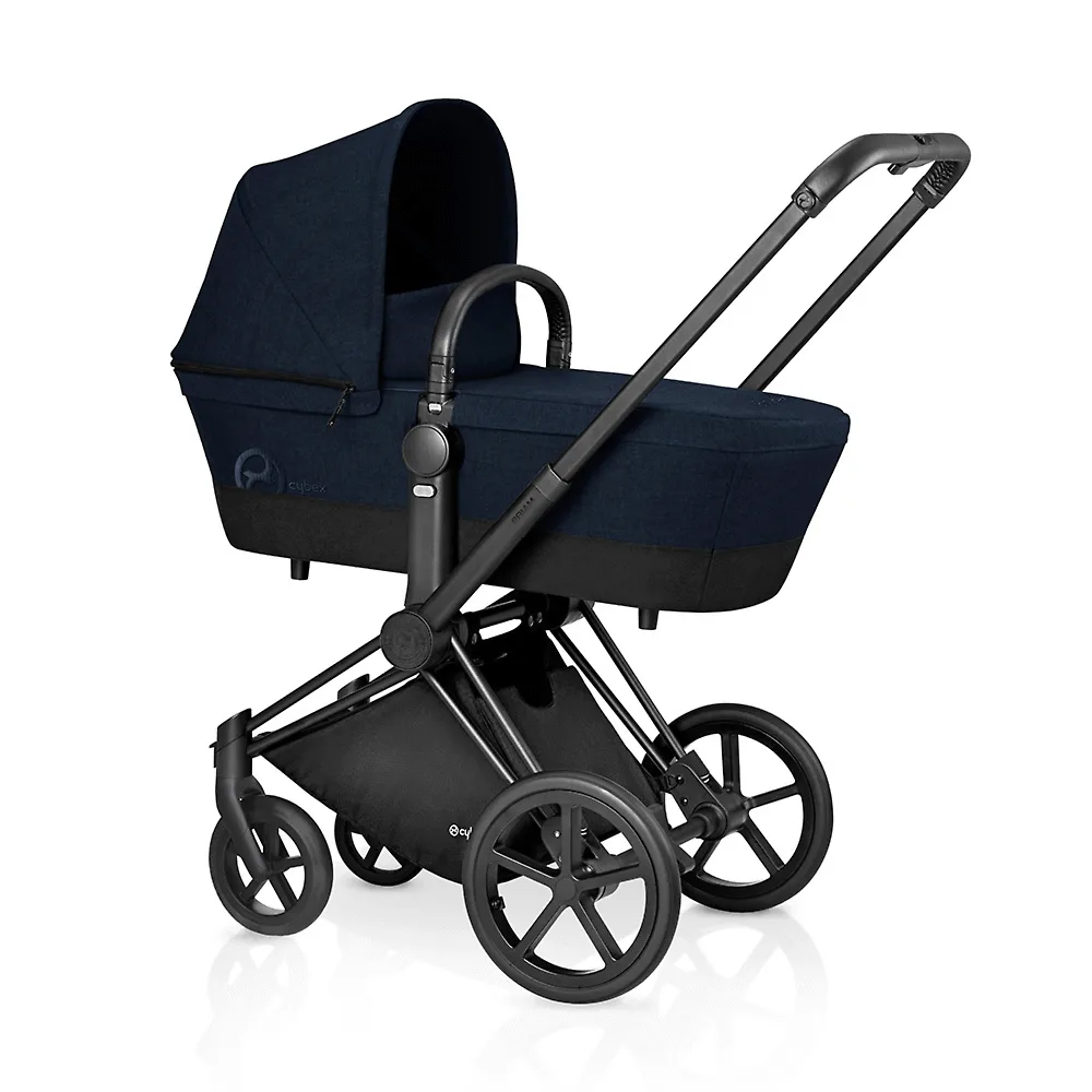Cybex Priam Lux Matt Black - Тёмно-синий (Midnight Blue) / Колеса Trekking