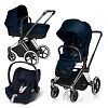 Cybex Priam Lux + Cloud Q Plus - Тёмно-синий (Midnight Blue) / Колеса Trekking