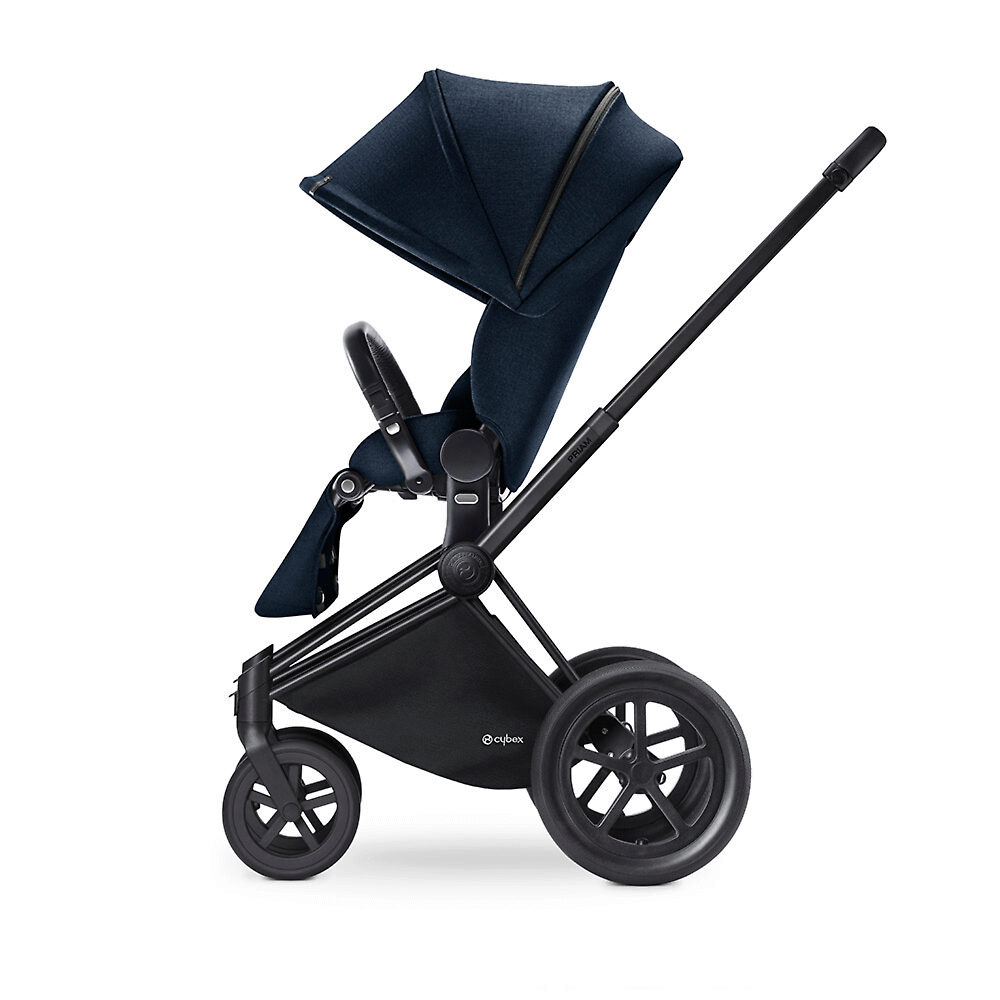 Cybex Priam Lux Matt Black - Тёмно-синий (Midnight Blue) / Колеса All Terrain