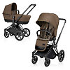 Cybex Priam Lux Matt Black - Бежевый (Cashmere Beige) / Колеса Trekking