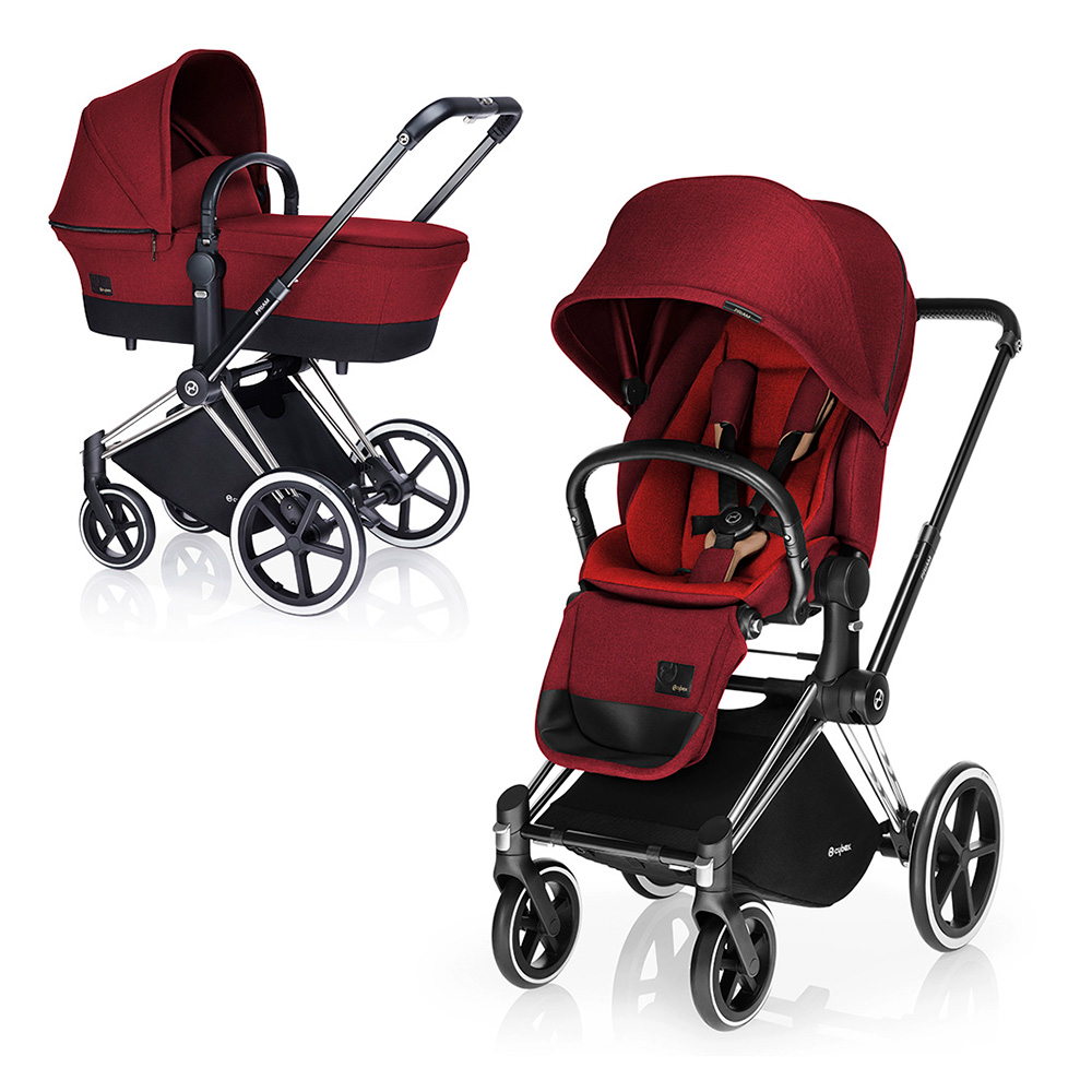 Cybex Priam Lux - Красный (Hot Spicy) / Колеса Trekking