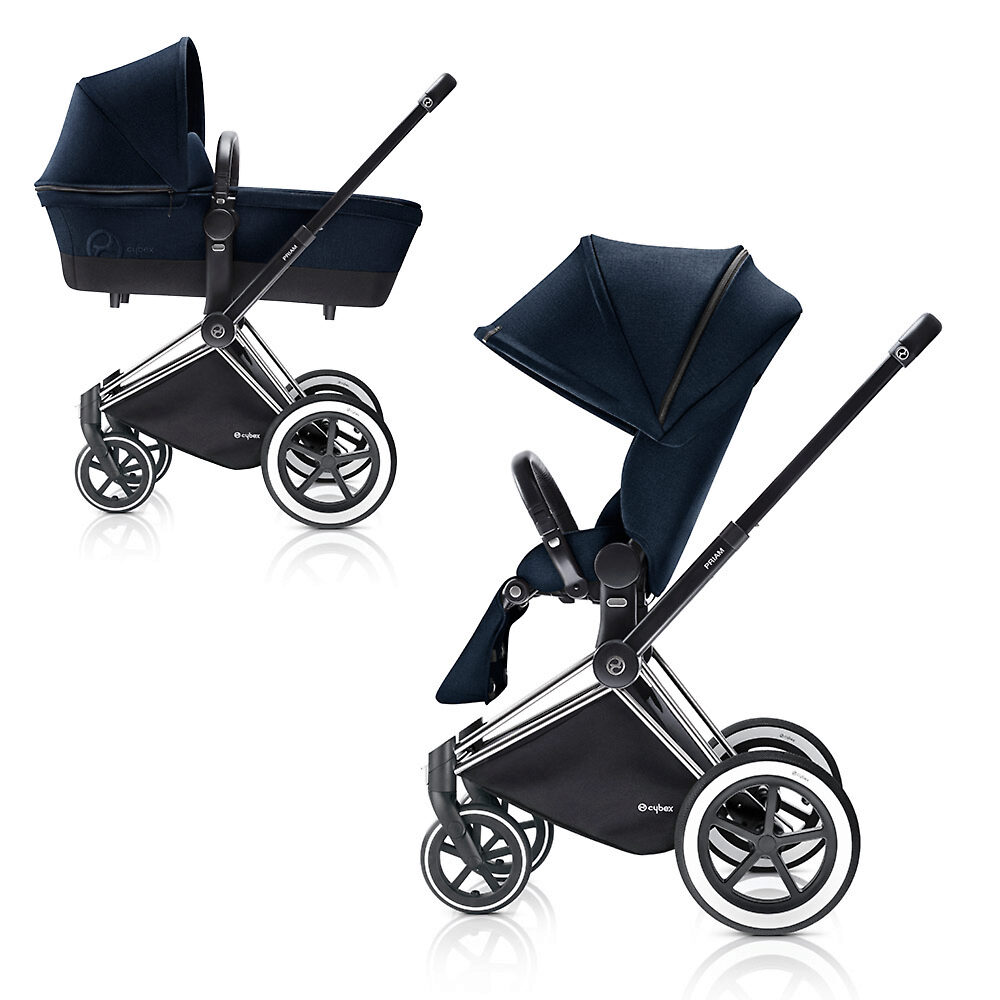 Cybex Priam Lux - Тёмно-синий (Midnight Blue) / Колеса All Terrain