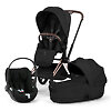 Cybex Priam Style + Cloud T i-Size - Чёрный / Золотистая рама (Sepia Black / Rosegold)