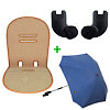 Летний матрасик Mima Cool Seat Pad, адаптеры Mima и зонт Mima Parasol (цвет из наличия на складе)