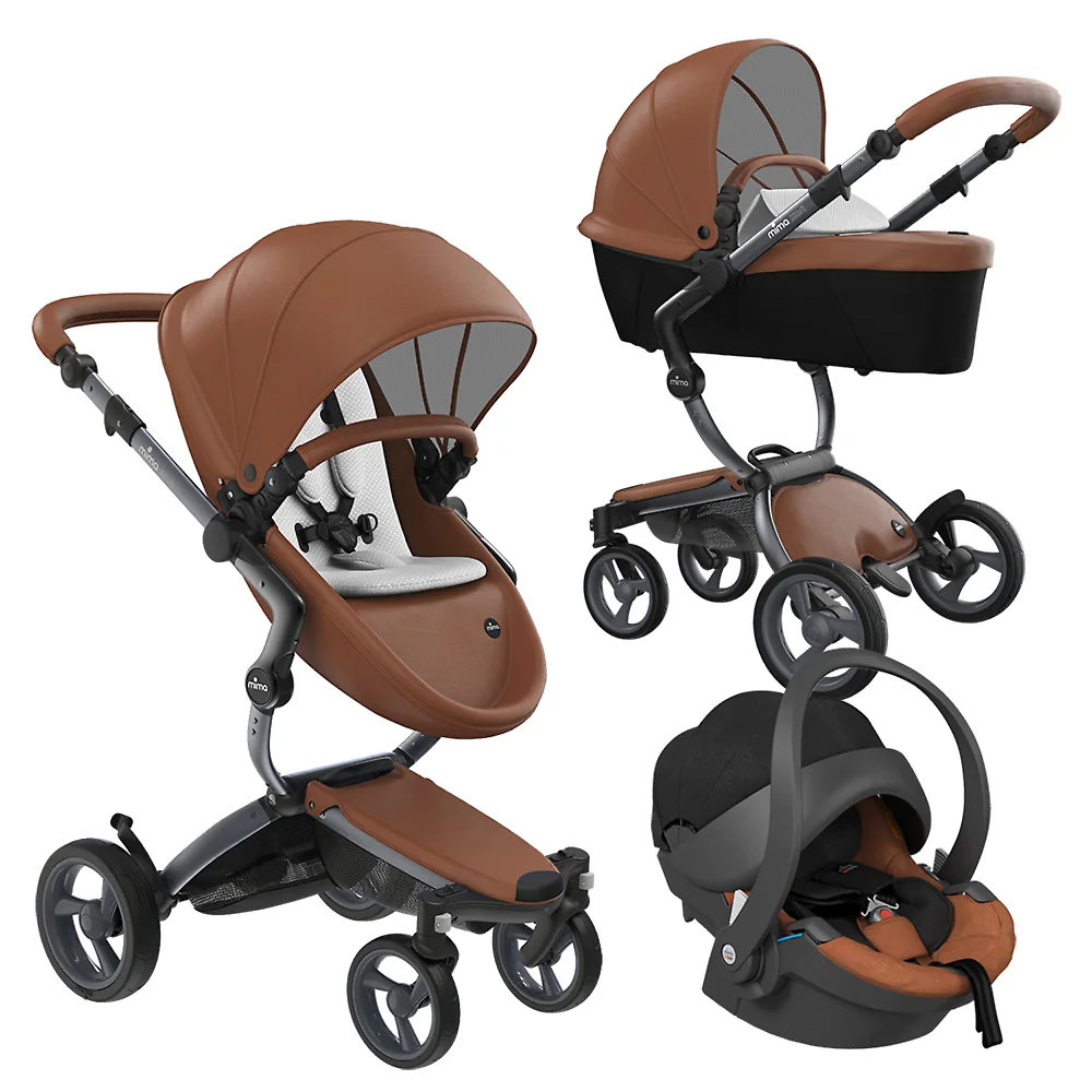 Mima Xari 4G SE + iZi Go Modular - Коричневый / Шасси графитовое (Camel / Graphite Grey)