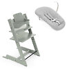 Stokke Tripp Trapp Newborn Complete - Серо-зелёный / Бук (Glacier Green BS / Grey NS)