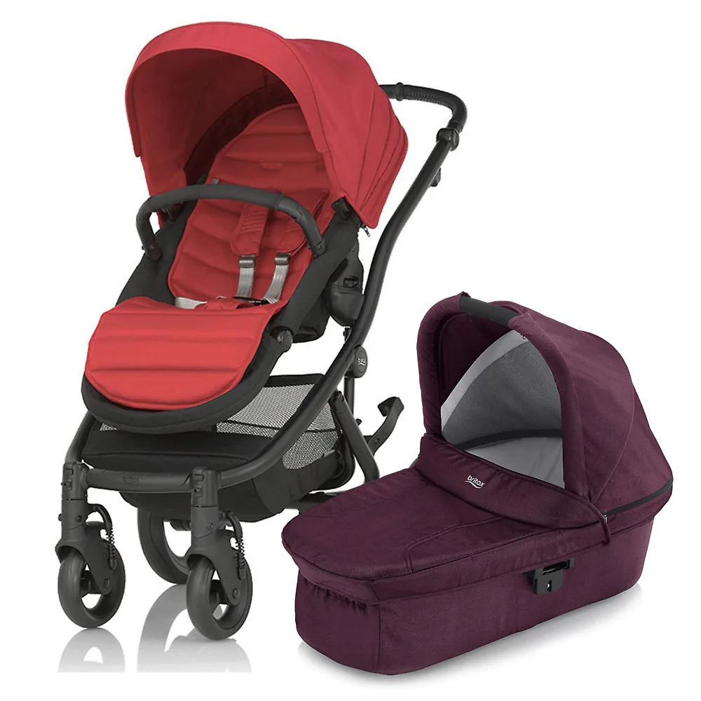 Britax Affinity 2 - Чёрная рама / Красный (Chili Pepper / Wine Red Denim)