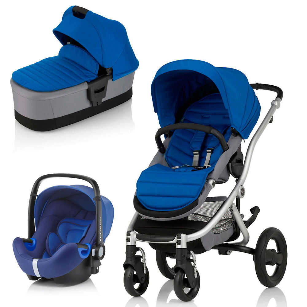 Britax Affinity 2 + Baby-Safe i-Size - Серебристая рама / Синий (Ocean Blue / Blue Denim)