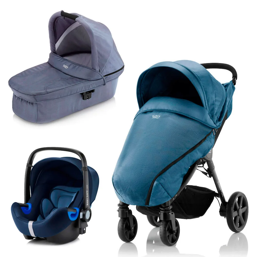 Britax B-Agile Plus + Baby Safe i-Size - Синий деним (Blue Denim)