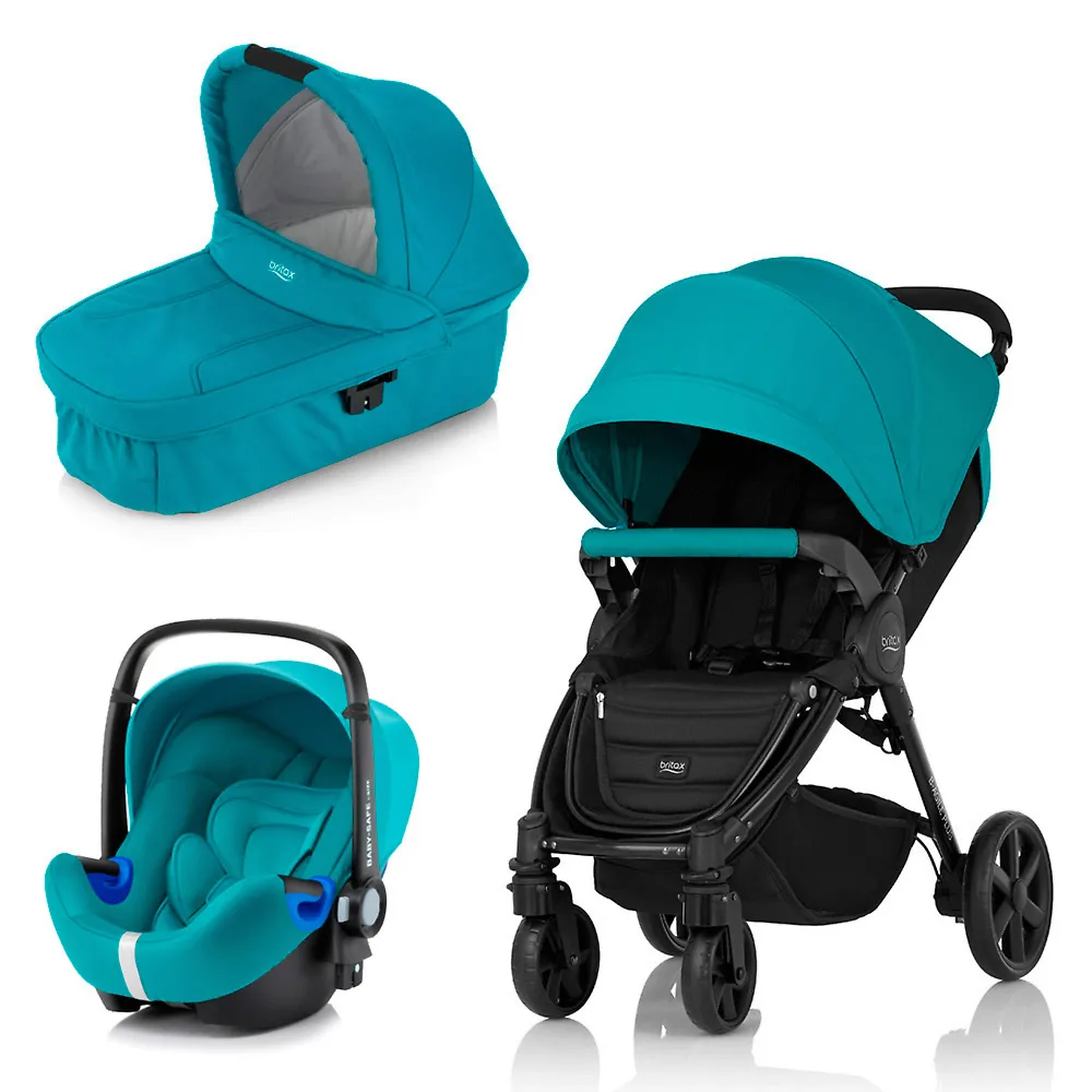 Britax B-Agile Plus + Baby Safe i-Size - Бирюзовый (Lagoon Green / Olive Denim)