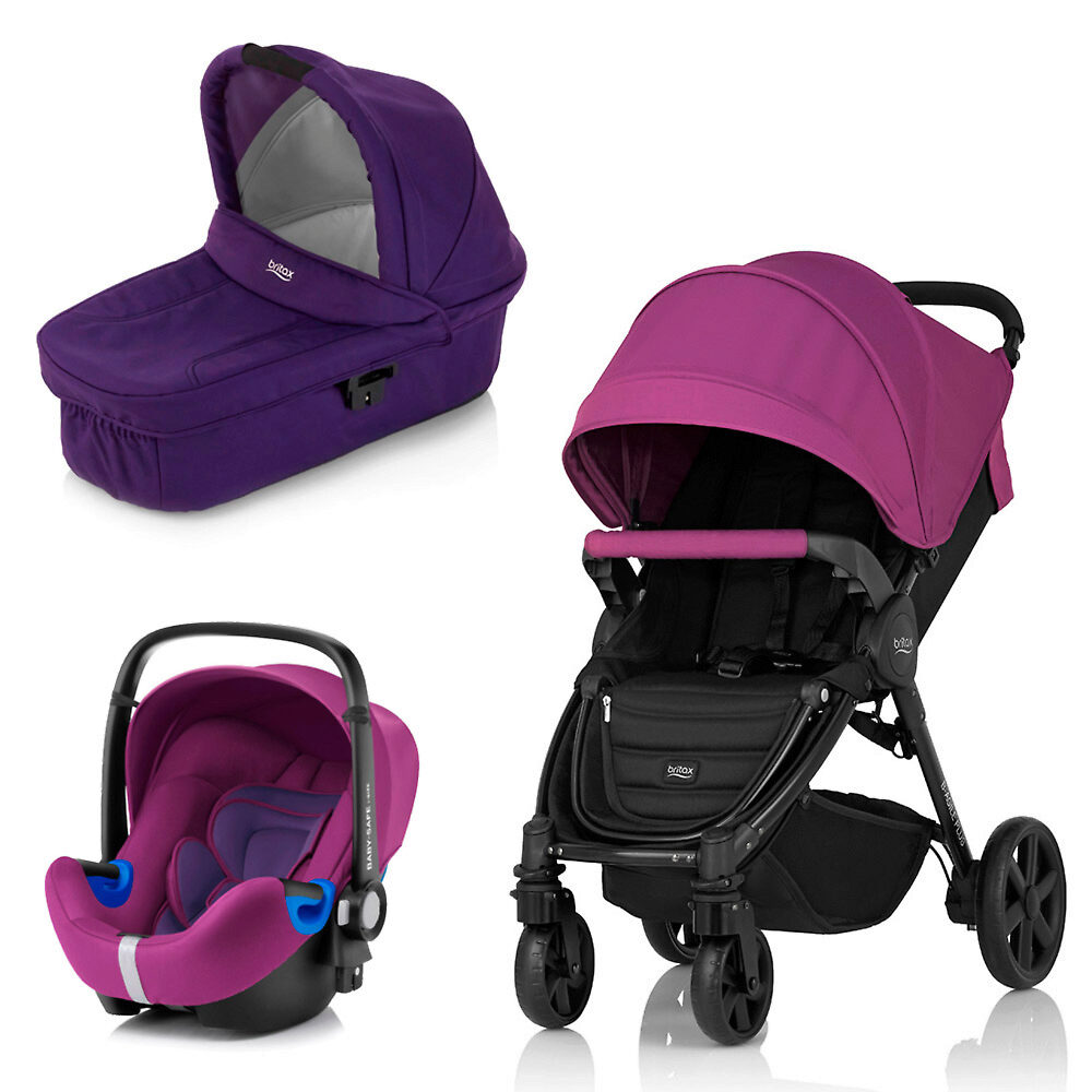 Britax B-Agile Plus + Baby Safe i-Size - Тёмно-фиолетовый (Mineral Lilac / Wine Red Denim)
