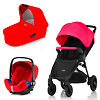 Britax B-Motion 4 Plus + Baby Safe i-Size - Розовый (Rose Pink / Flame Red)