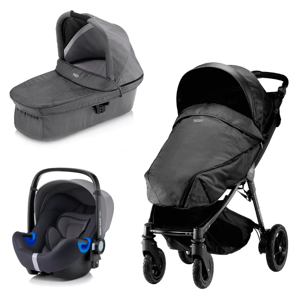 Britax B-Motion 4 Plus + Baby Safe i-Size - Чёрный деним (Black Denim / Olive Denim)