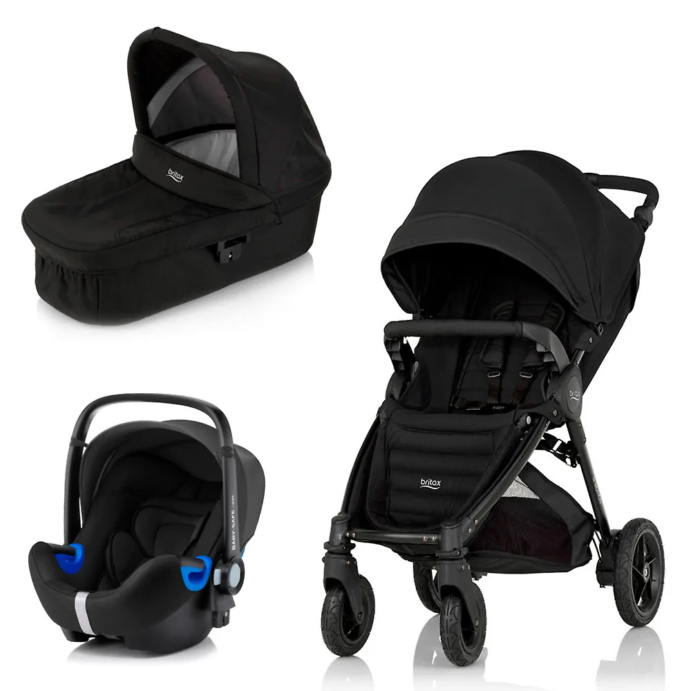 Britax B-Motion 4 Plus + Baby Safe i-Size - Чёрный (Cosmos Black / Olive Denim)