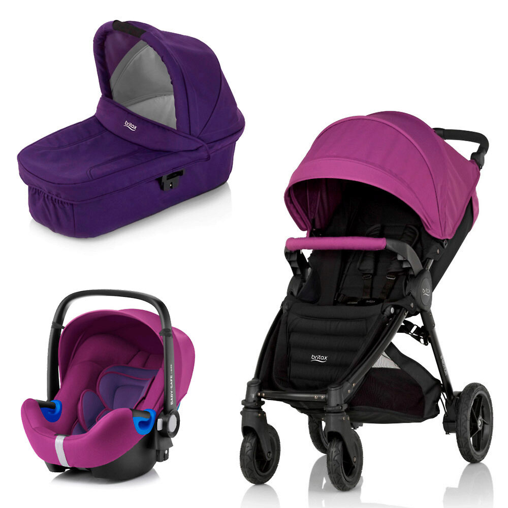 Britax B-Motion 4 Plus + Baby Safe i-Size - Тёмно-фиолетовый (Mineral Lilac / Olive Denim)