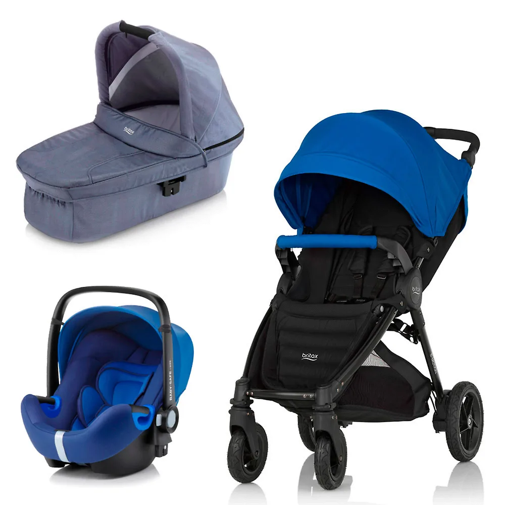 Britax B-Motion 4 Plus + Baby Safe i-Size - Синий (Ocean Blue / Olive Denim)