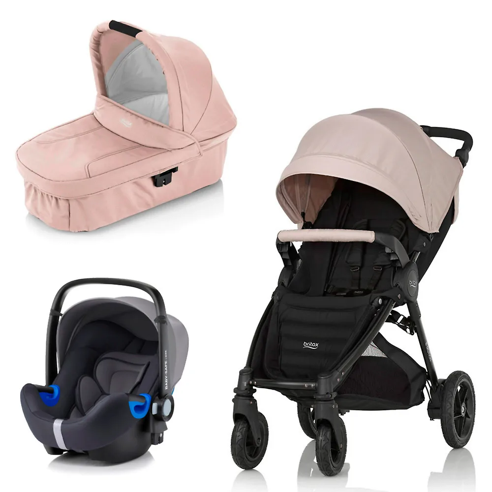 Britax B-Motion 4 Plus + Baby Safe i-Size - Бежевый (Sand Beige / Olive Denim)