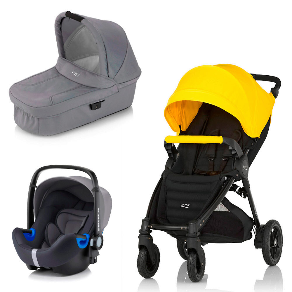 Britax B-Motion 4 Plus + Baby Safe i-Size - Жёлтый (Sunshine Yellow / Olive Denim)