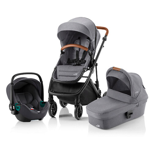 Britax Römer Strider M + Baby-Safe 3 i-Size - Серый / Автолюлька Baby Safe 3 i-Size (Elephant Grey / Midnight Grey)