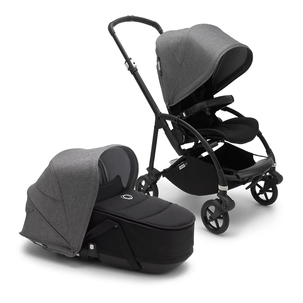 Bugaboo Bee 6 BLACK - Чёрный / Серый меланж (Black / Grey Melange)