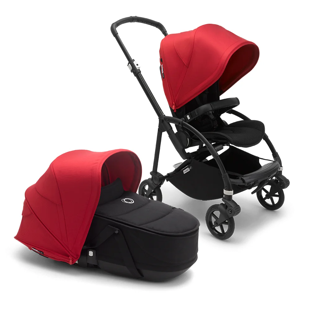 Bugaboo Bee 6 BLACK - Чёрный / Красный (Black / Red)