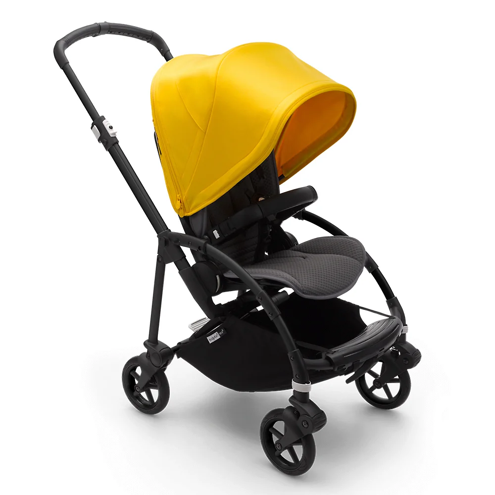 Bugaboo Bee 6 BLACK - Серый меланж / Жёлтый (Grey Melange / Lemon Yellow)