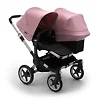Bugaboo Donkey 3 Duo ALU - Чёрный / Розовый (Black / Soft Pink)