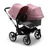 Bugaboo Donkey 3 Duo ALU - Серый Меланж / Розовый (Grey Melange / Soft Pink)