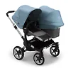 Bugaboo Donkey 3 Duo ALU - Серый Меланж / Голубой (Grey Melange / Vapor Blue)