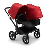 Bugaboo Donkey 3 Duo BLACK - Чёрный / Красный (Black / Red)
