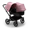 Bugaboo Donkey 3 Duo BLACK - Чёрный / Розовый (Black / Soft Pink)