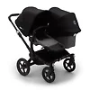 Bugaboo Donkey 3 Duo BLACK - Серый Меланж / Чёрный (Grey Melange / Black)