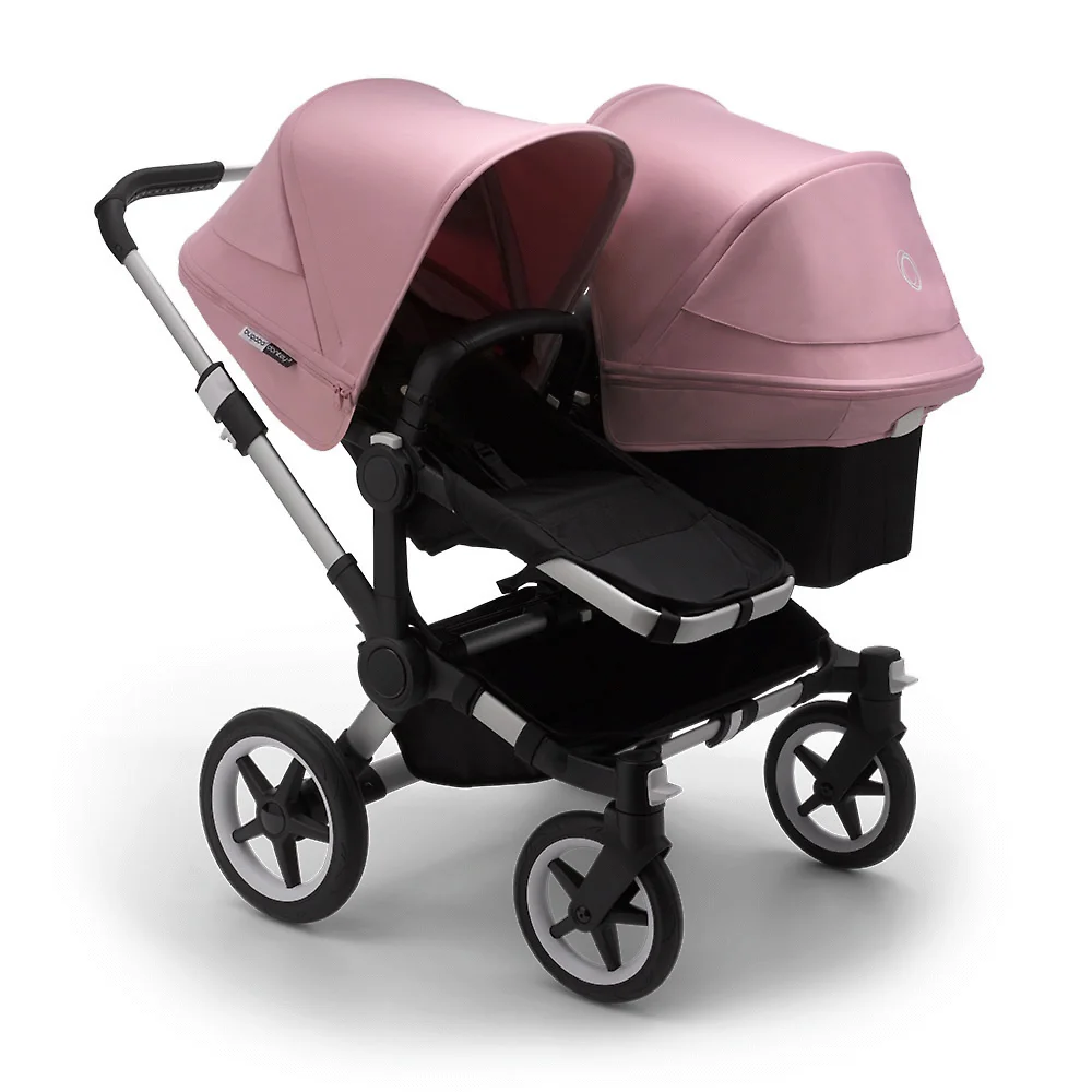 Bugaboo Donkey 3 Duo ALU - Чёрный / Розовый (Black / Soft Pink)