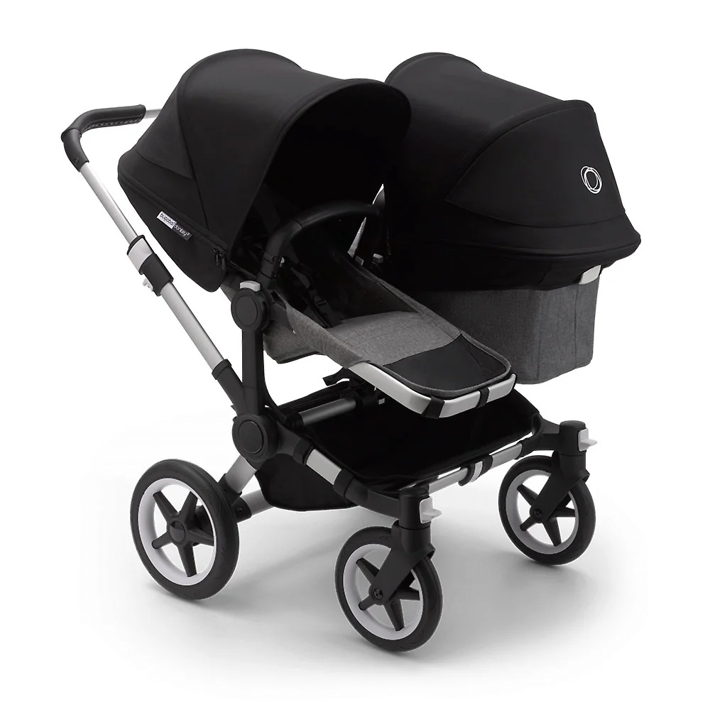 Bugaboo Donkey 3 Duo ALU - Серый Меланж / Чёрный (Grey Melange / Black)