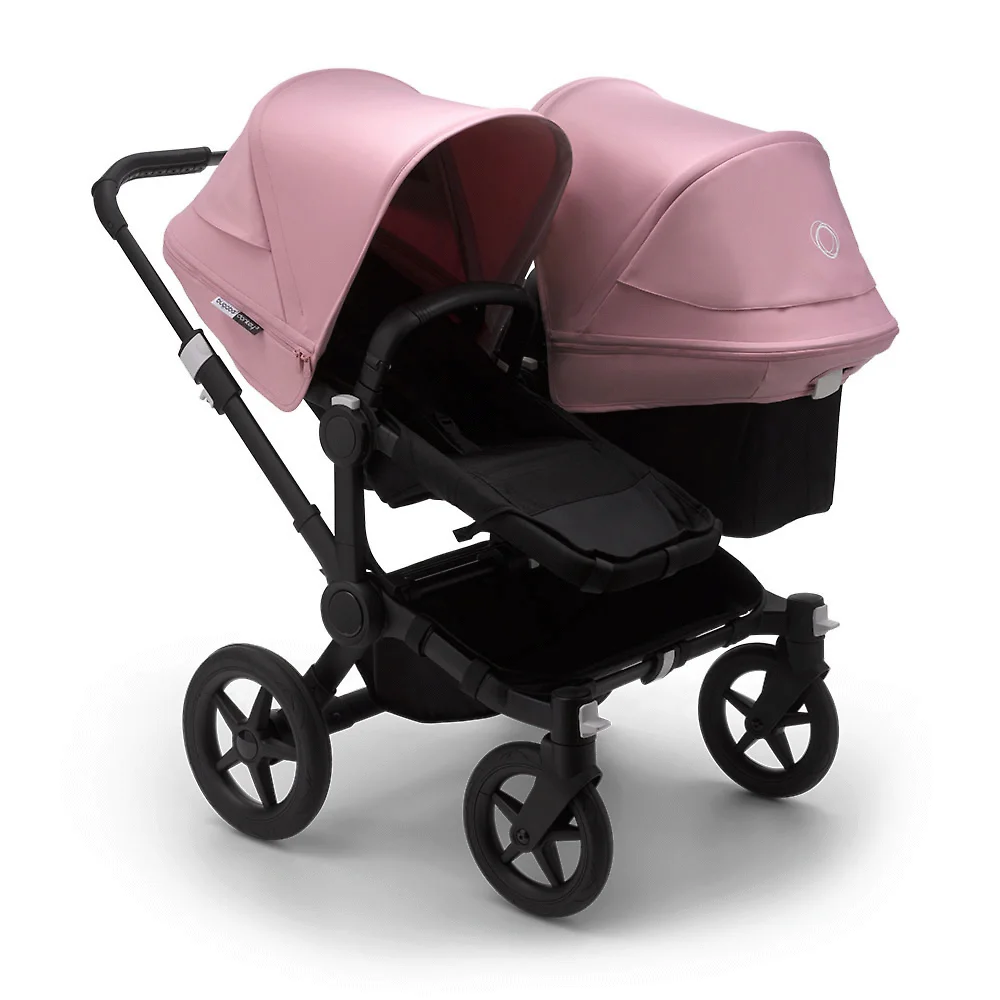 Bugaboo Donkey 3 Duo BLACK - Чёрный / Розовый (Black / Soft Pink)