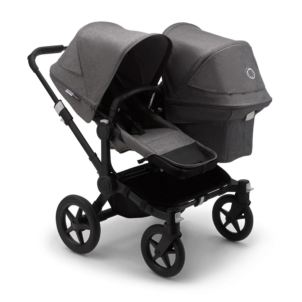 Bugaboo Donkey 3 Duo BLACK - Серый Меланж (Grey Melange)