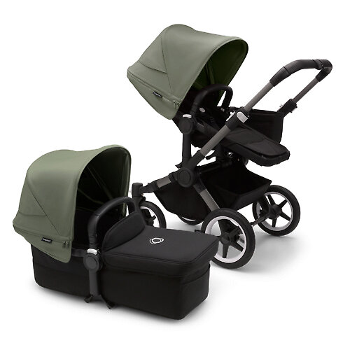 Bugaboo Donkey 5 Mono GRAPHITE - Чёрный / Зелёный (Midnight Black / Forest Green)