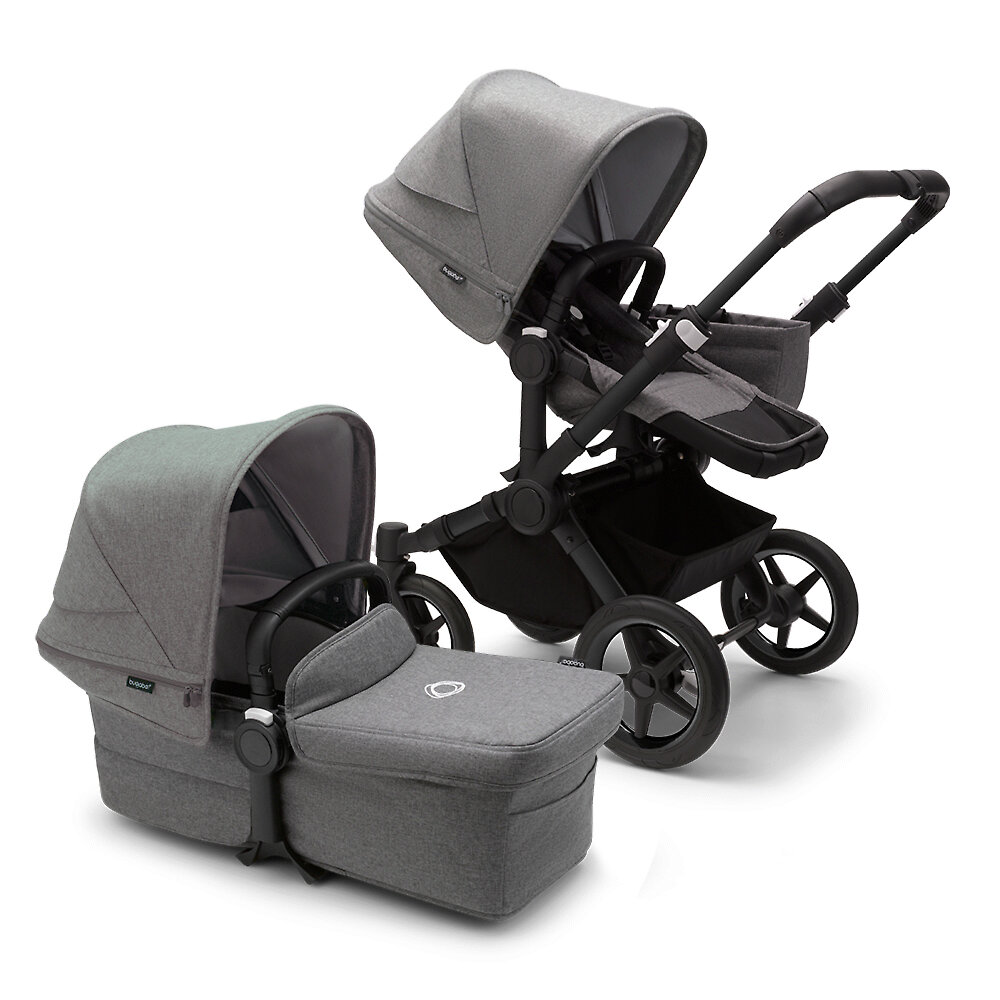 Bugaboo Donkey 5 Mono BLACK - Серый меланж (Grey Melange)