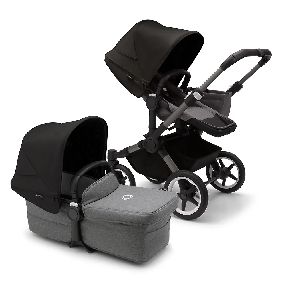 Bugaboo Donkey 5 Mono GRAPHITE - Серый меланж / Чёрный (Grey Melange / Midnight Black)
