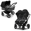 Bugaboo Donkey 5 Twin BLACK - Серый меланж / Чёрный (Grey Melange / Midnight Black)