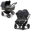 Bugaboo Donkey 5 Twin BLACK - Серый меланж / Синий (Grey Melange / Stormy Blue)