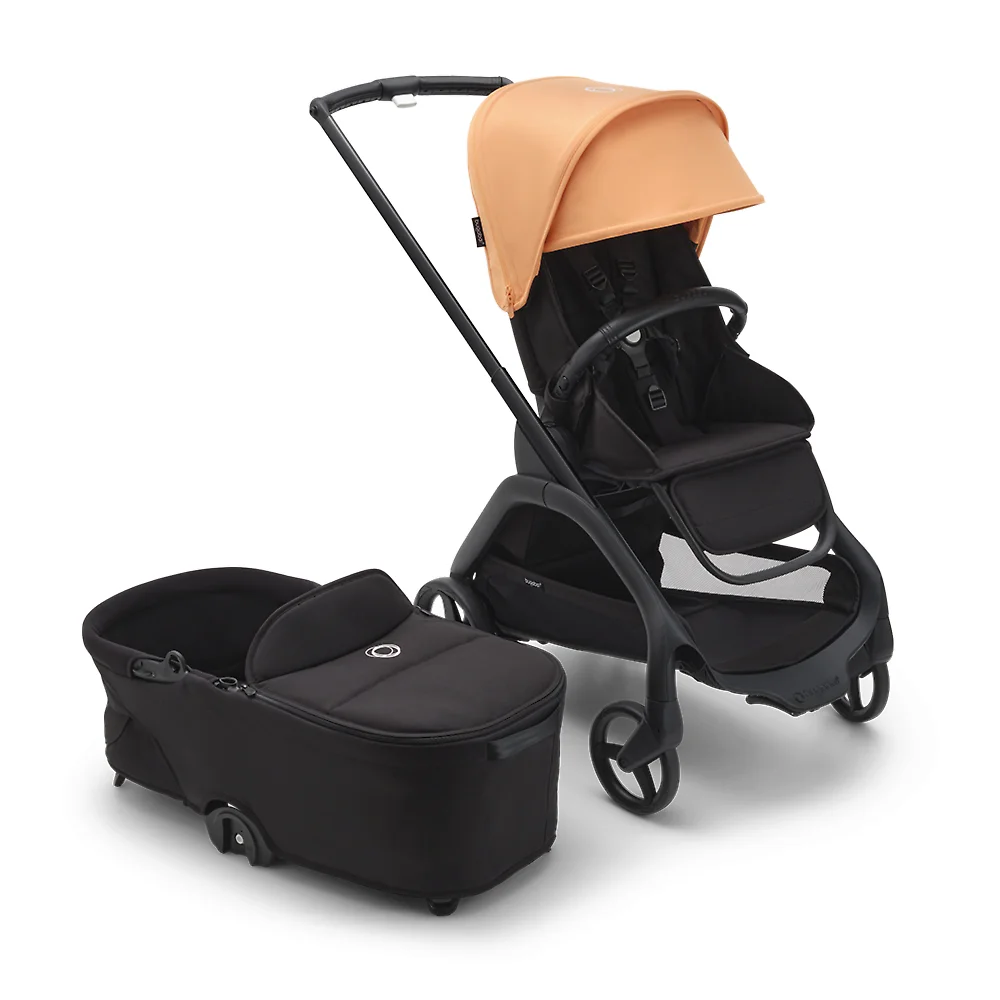 Bugaboo Dragonfly BLACK - Чёрный / Коралловый (Black / Island Coral)