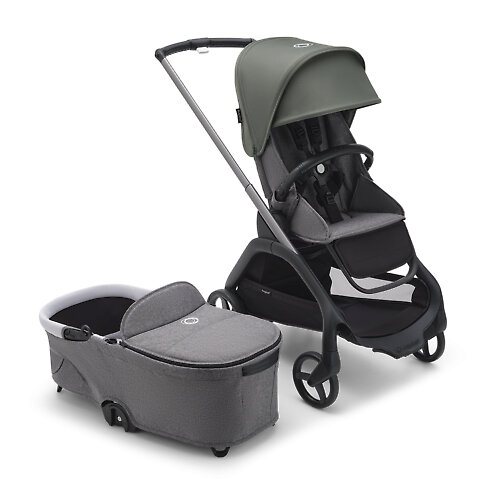 Bugaboo Dragonfly GRAPHITE - Серый меланж / Зелёный (Grey Melange / Forest Green)