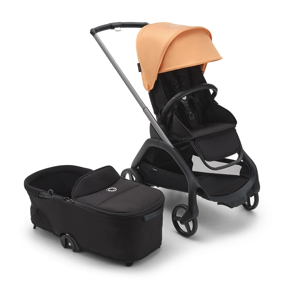 Bugaboo Dragonfly GRAPHITE - Чёрный / Коралловый (Black / Island Coral)