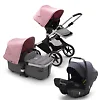 Bugaboo Fox 2 ALU - Серый Меланж / Розовый (Grey Melange / Soft Pink)