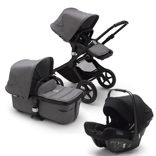 Bugaboo Fox 2 BLACK - Серый Меланж (Grey Melange)