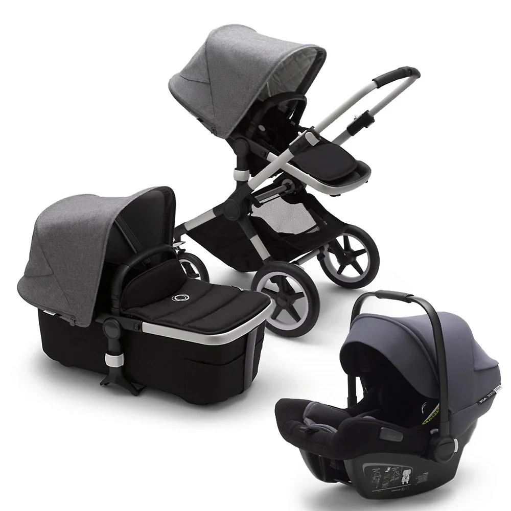 Bugaboo Fox 2 ALU - Чёрный / Серый Меланж (Black / Grey Melange)